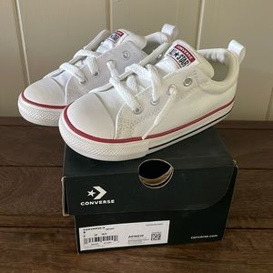 Toddler white Converse, size 9